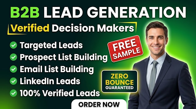 do targeted b2b lead generation, linkedin leads and verified email list building