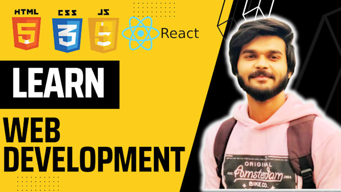 teach you web development javascript , react js and node js