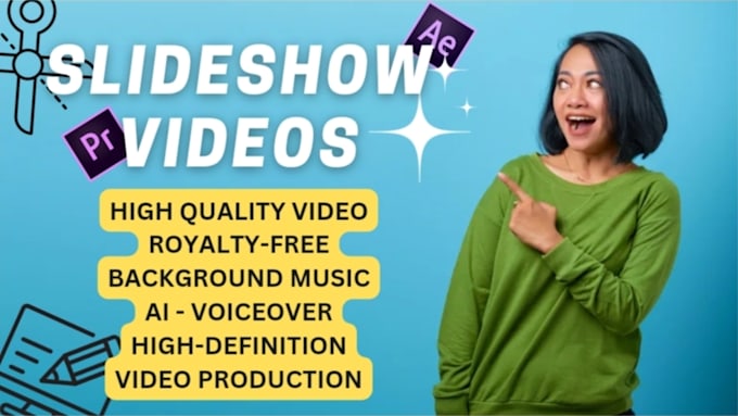 make business ads slideshow videos with ai voice over