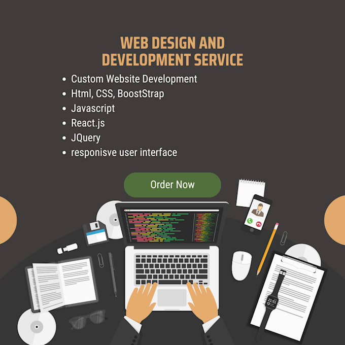 Be your bootstrap html, css, javascript, reactjs front end developer by ...
