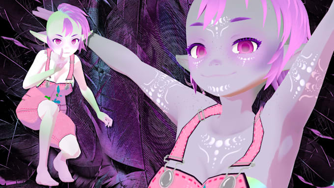 create a ooak vroid model vrm for vtubing vrchat