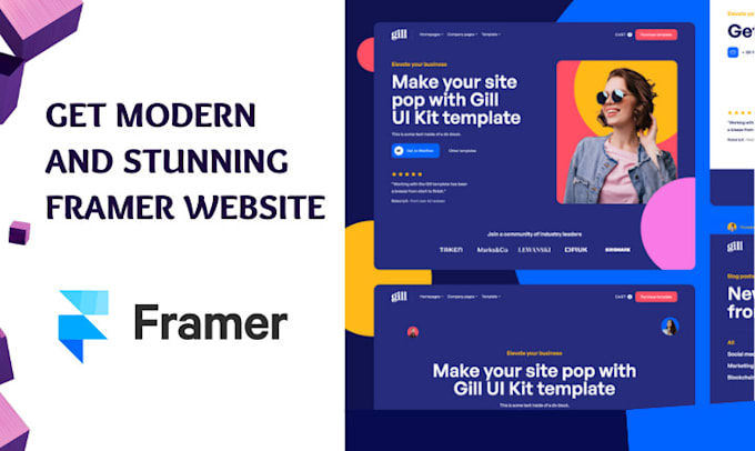 design a modern framer website