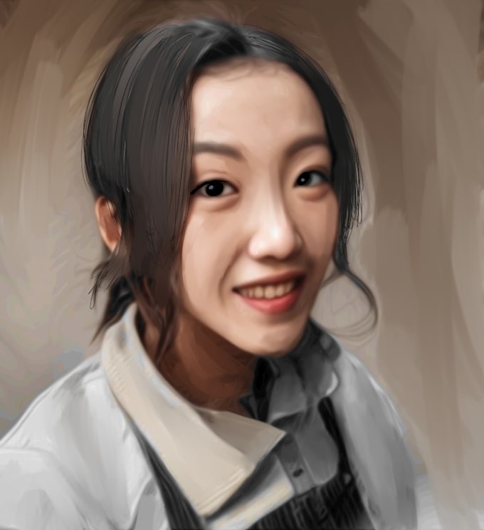 paint a realistic image of a person