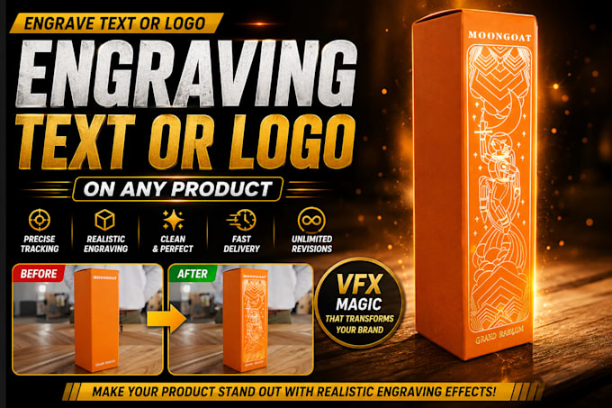 engraving text or logo on product