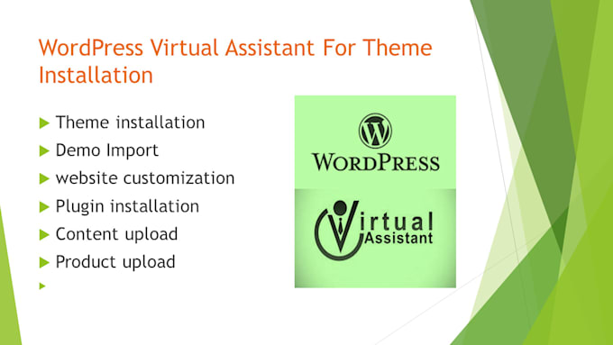 be your wordpress virtual assistant for theme installation