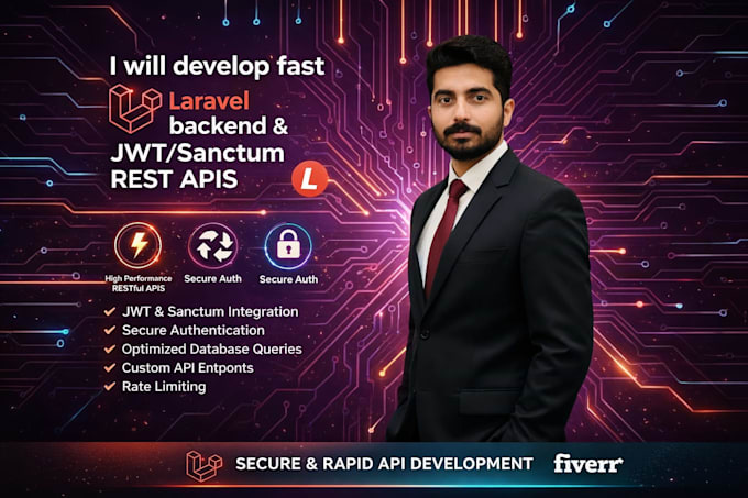develop fast laravel backend and jwt sanctum rest apis