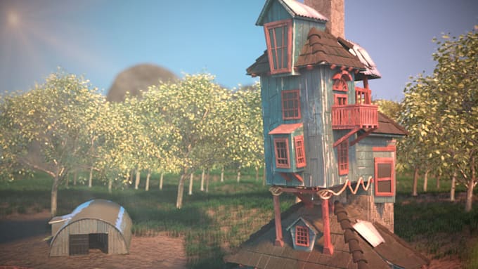 create low poly game environment