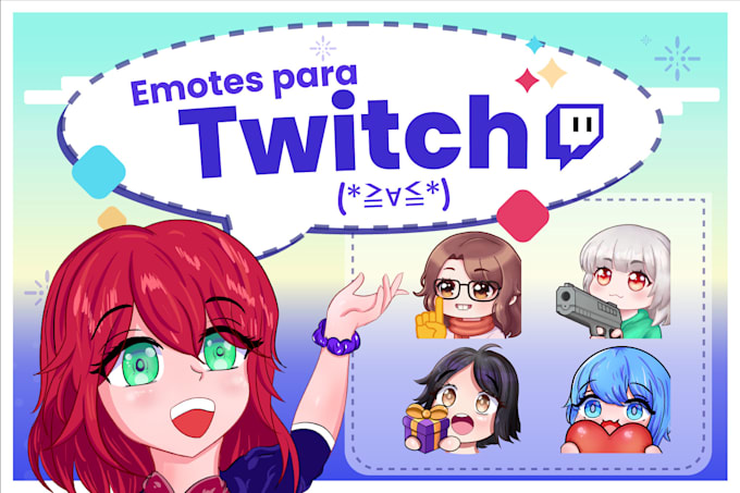 crearé emotes personalizados para twitch, kick y youtube