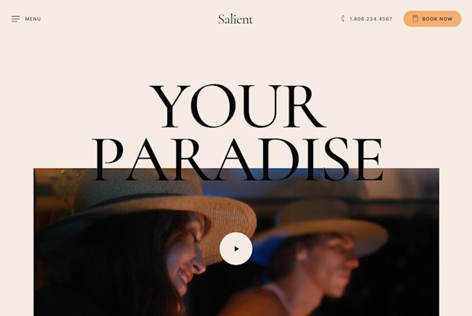 create resort business website