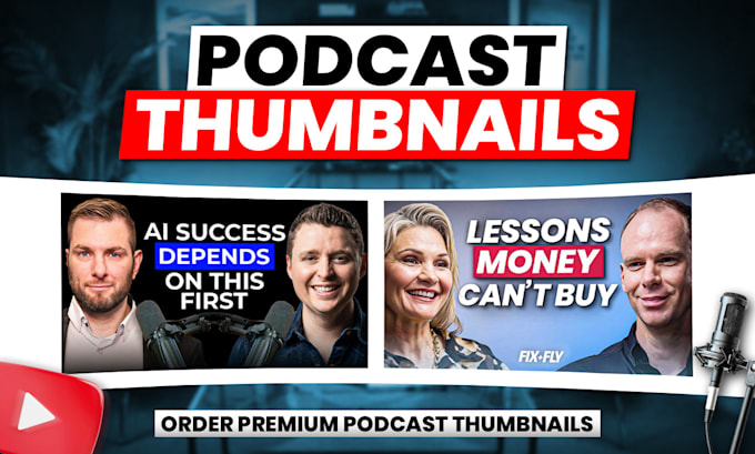 design high converting podcast thumbnail for youtube