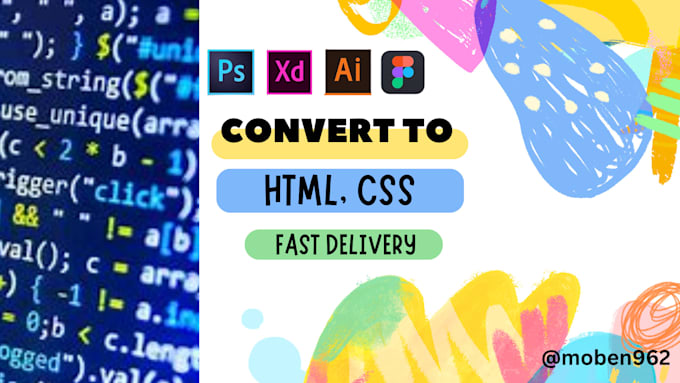 Convert figma ui designs to high quality html css js code by Mobeen962 ...