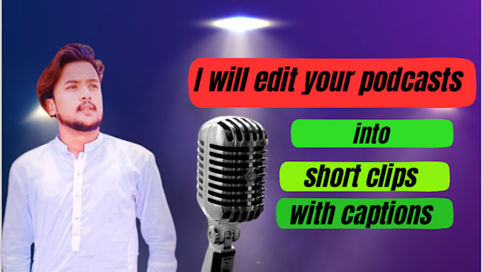 edit your podcasts into short clips with captions