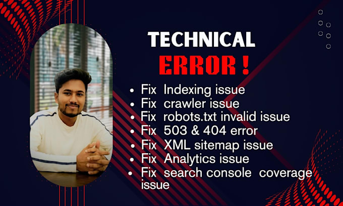 fix technical issue, indexing problem and technical SEO