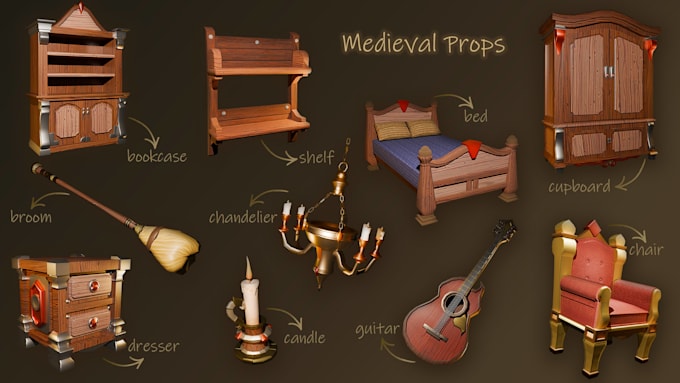 create low poly props