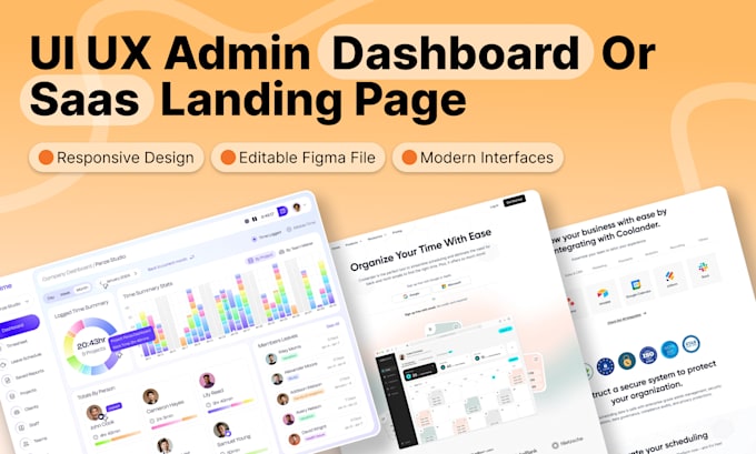 Design a ui ux admin dashboard or saas landing page by Uiux_design_lab ...