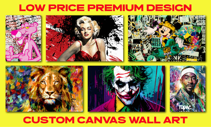 create unique and eye catchy canvas wall art designs
