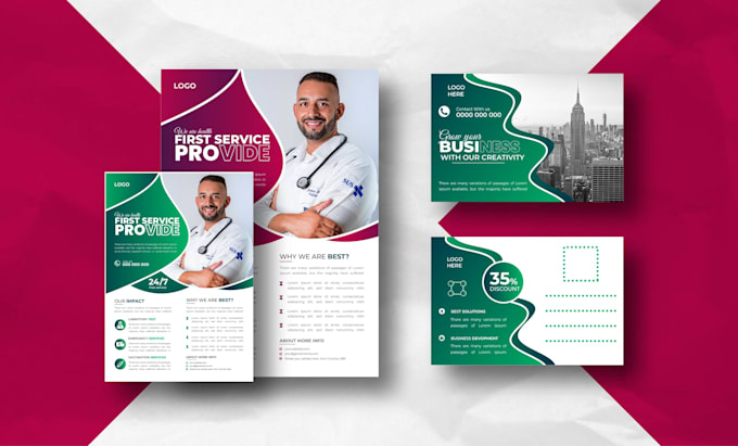 design professional business flyer event poster door hanger