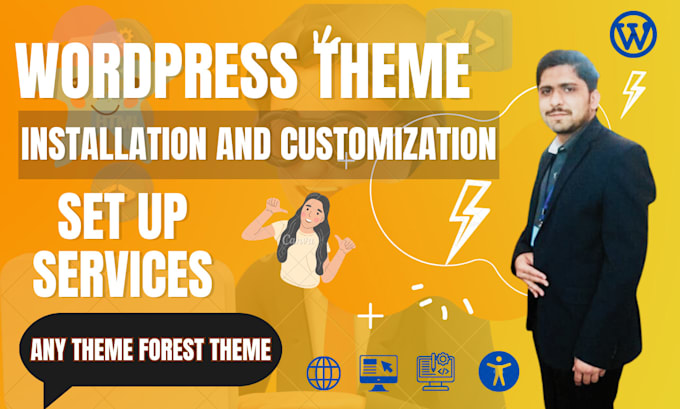 install any wordpress theme, plugin and customization