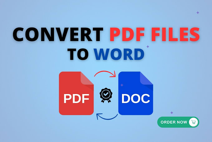 convert PDF to word, or word to PDF, typing job