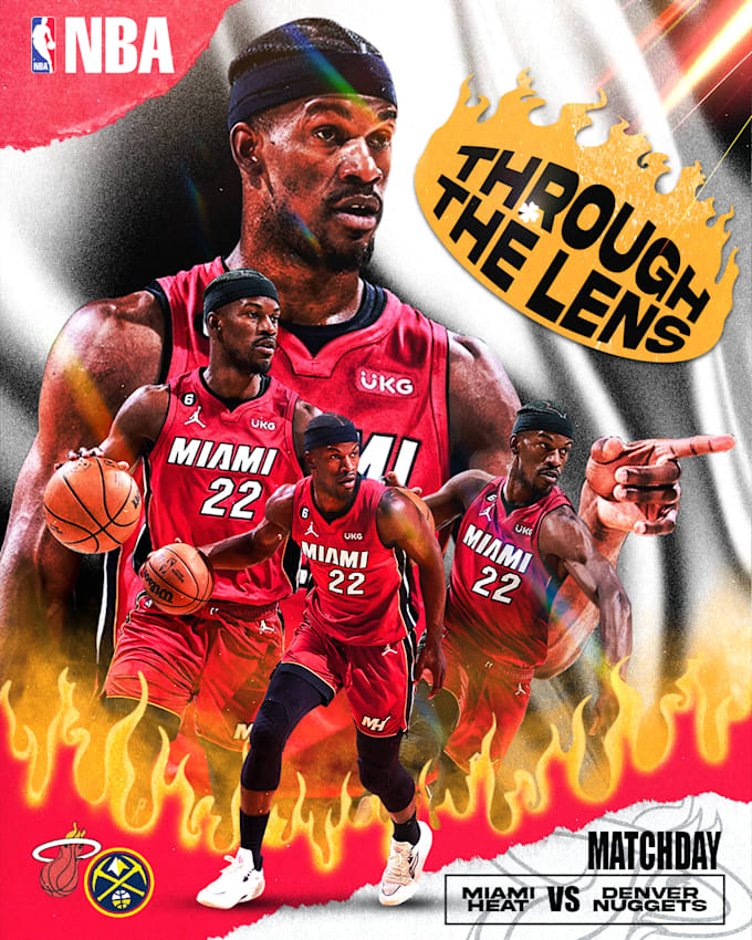 professional basketball social media poster design