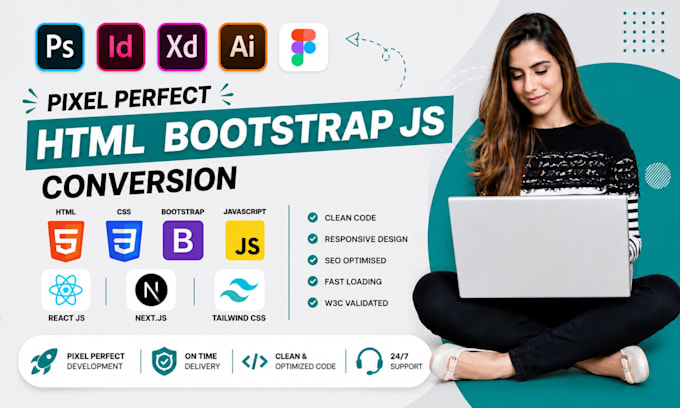 be a frontend web developer using HTML, CSS bootstrap and js for your websites