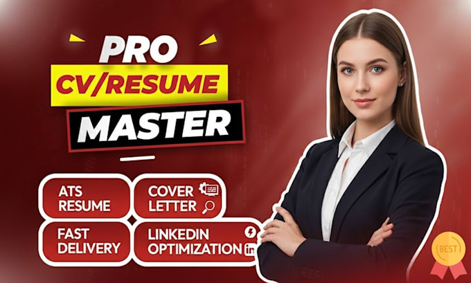 write a professional ats optimized cv, resume, cover letter and linkedin