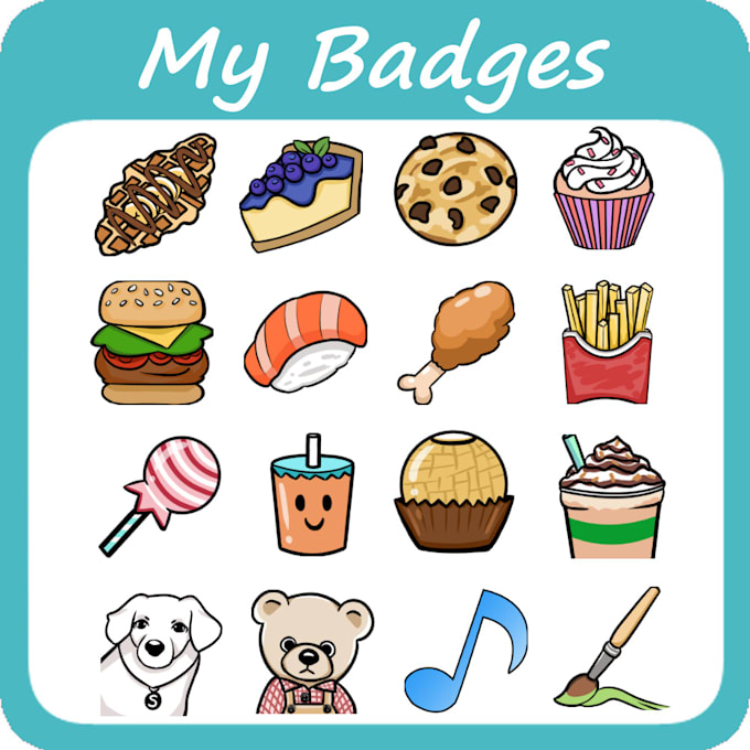 make 6 sub badges for streamers