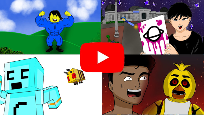 draw cool cartoon youtube thumbnail for you