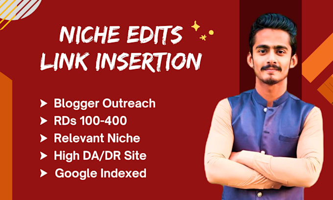 do niche edits, link insertion on high da websites for SEO backlinks