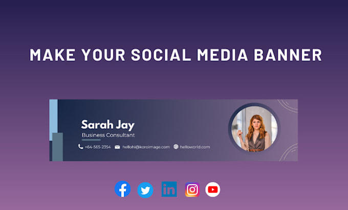 create an attractive and informative linkedin banner design