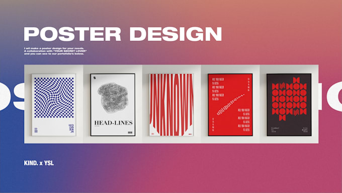 design eyecatching and professional posters for your event or business
