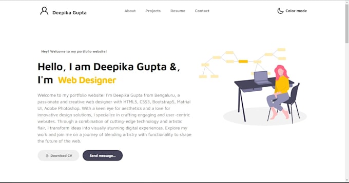 Design a portfolio website to connect the better ways by Deepak_khurana ...