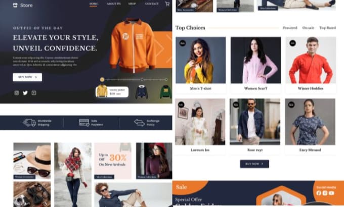Day trip clothing website store