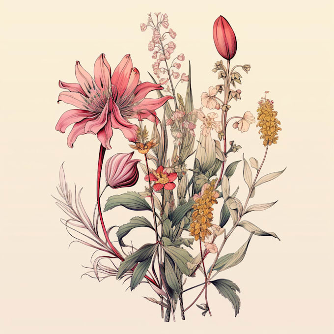 create a watercolour botanical illustrations