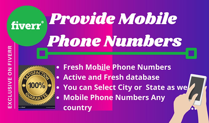 provide mobile numbers for text message marketing