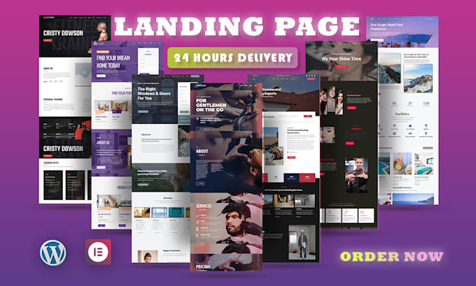 design responsive wordpress landing page,one page website or single page website