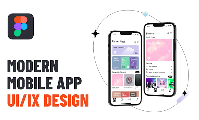 Design ui ux design for mobile app or web ui ux design in figma by ...