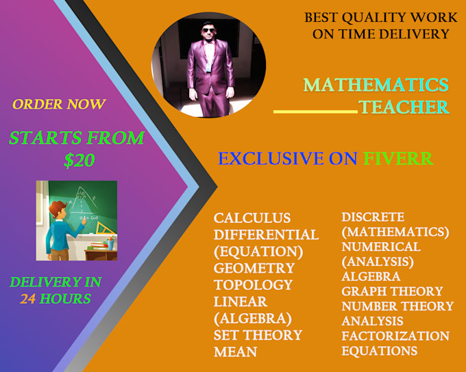 be your mathematics tutor for any level