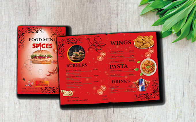 Do design food menu and restaurant menu for you in 5 hours by Mila ...