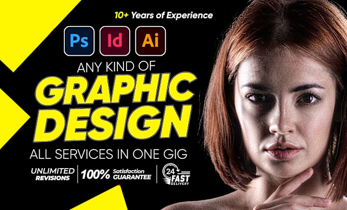 I will do graphic design in adobe illustrator, photoshop photo editing, indesign