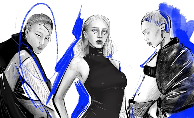 draw a beautiful fashion illustration in one day