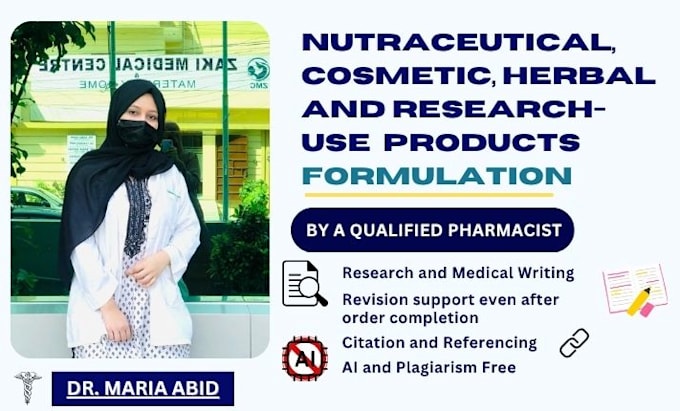 formulate nutraceutical, cosmetic, herbal, and research use products