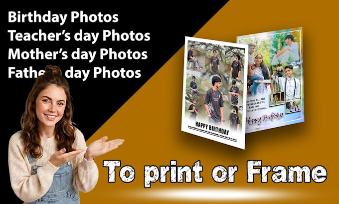 create birthday photos for print or frame