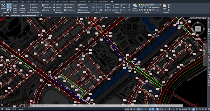 draft storm drainage plans in autocad, civil 3d