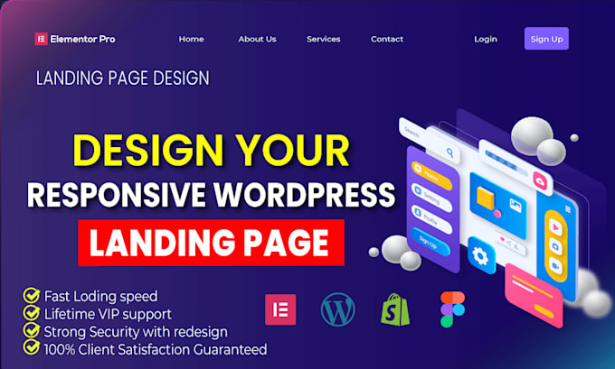 design all device responsive wordpress landing page with VIP support