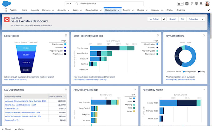create professional salesforce reports and dashboards