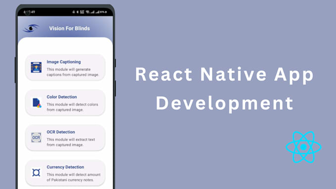 do react native mobile app tasks, projects, api integration