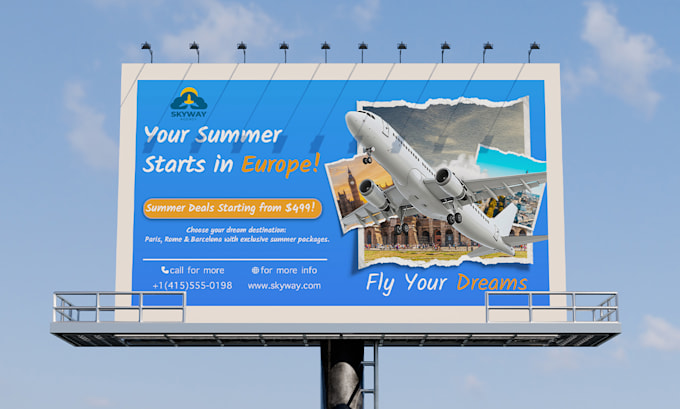 design signboard, flyer, print advert, or print ad design