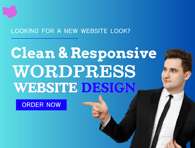 design a professional, modern, and responsive wordpress website