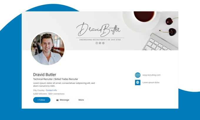 design eye catching linkedin personal and company covers